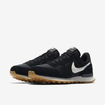 Nike Internationalist - Női Utcai Cipő - Fekete/Sötét Szürke/Fehér